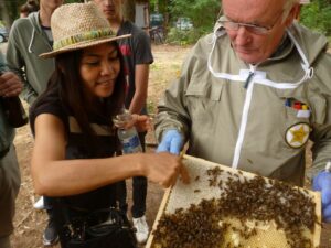 Lehrbienenstand Besucher
